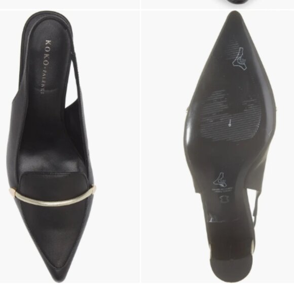 new KOKO + PALENKI  Leather Parisa Heeled Loafers 257 7T4 - Picture 3 of 5